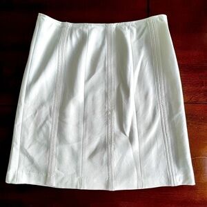 Ann Taylor cream colored silk/cotton blend skirt